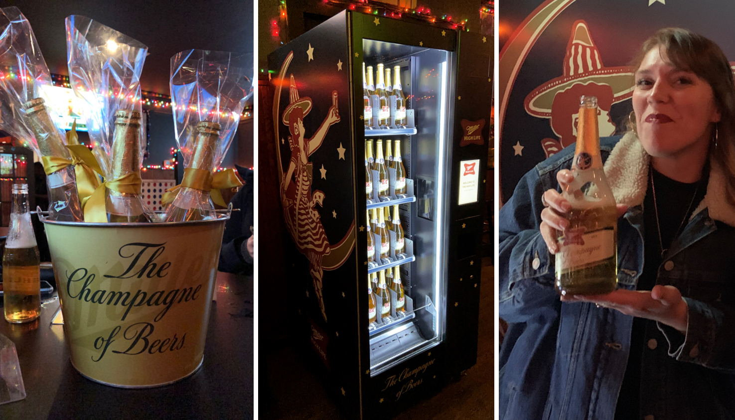 Miller High Life Champagne bottle vending machine arrives in New York